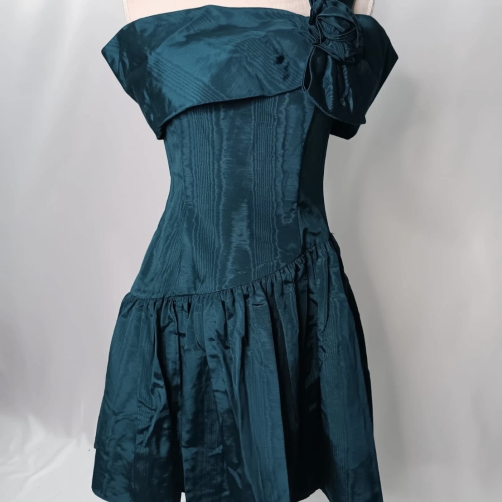 Jessica McClintock Strapless Teal Dress